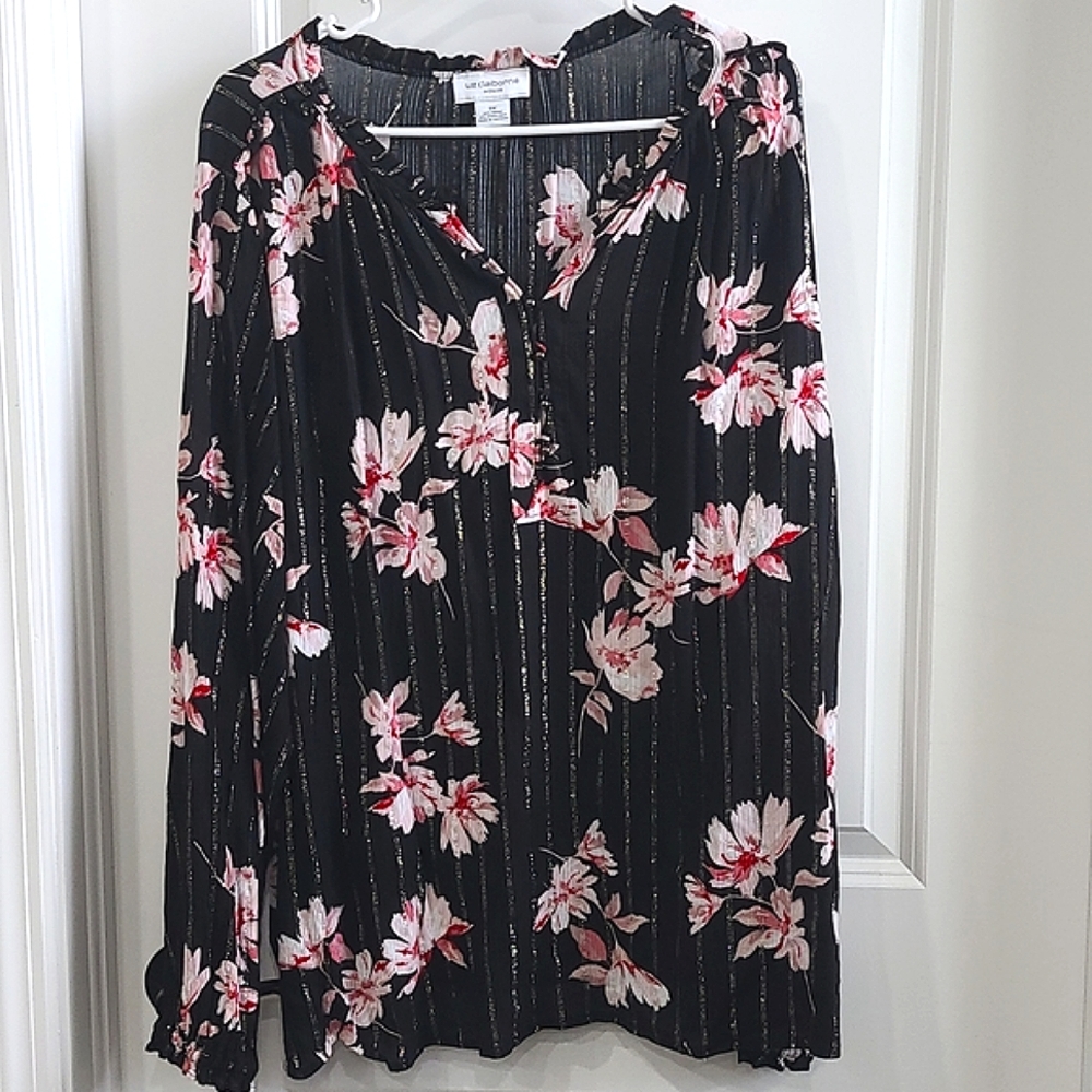 NWOT Liz Claiborne Women's Floral Blouse
